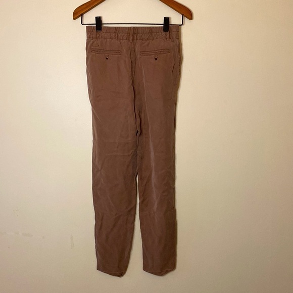 𝅺wilfred Lyocell Tan Pleated Trouser Pants - Picture 5 of 7
